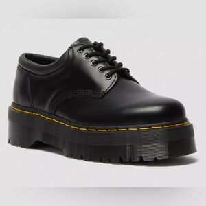Dr. Martens 8053 QUAD SMOOTH LEATHER PLATFORM SHOES